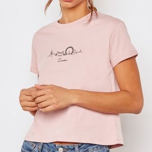 TOPSHOP  NWT Embroidered Slogan T-Shirt
